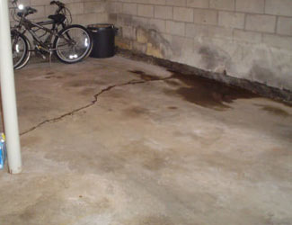basement floor crack repair system in Alberta